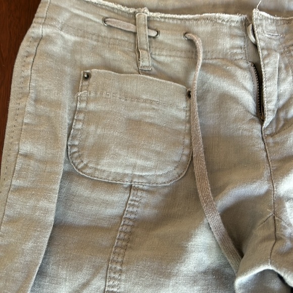 Inc. international concepts, petite size 2P 100% linen gray ladies casual pants - Picture 3 of 8